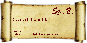 Szalai Babett névjegykártya