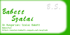 babett szalai business card